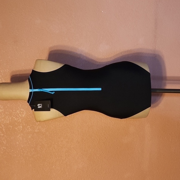 New! Black & blue swimsuit! Beach pool swim vacation travel modest Size small! - Picture 7 of 7